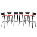 Ver imagem 1 de Kit 6 Cadeiras Alta 80cm para Balcão Ilha Bancada Área Gourmet Bar Piscina Banqueta Itagold