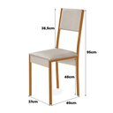 Ver imagem 4 de Mesa de Jantar e Cadeiras Steel Estilo Industrial Pés em Aço Cobre/Off White