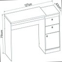 Ver imagem 4 de Escrivaninha Moderna em Guaili 2 Gavetas 1 Porta 127cm Yescasa Branco
