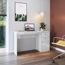 Ver imagem 5 de Escrivaninha Mesa Escritório 2 Gavetas 1 Porta Guaili Yescasa