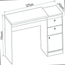 Ver imagem 4 de Escrivaninha Mesa Escritório 2 Gavetas 1 Porta Guaili Yescasa