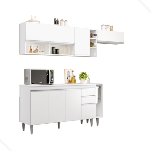 Cozinha Kit Modulado Maderatto 7 Portas 2 Gavetas 250cm