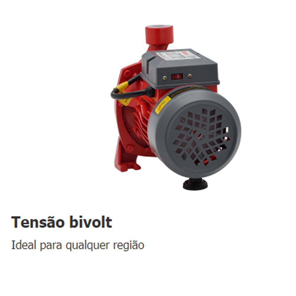 Bomba de Agua Centrifuga Eletrica Bb500c 0,5cv Bivolt Branco - 3