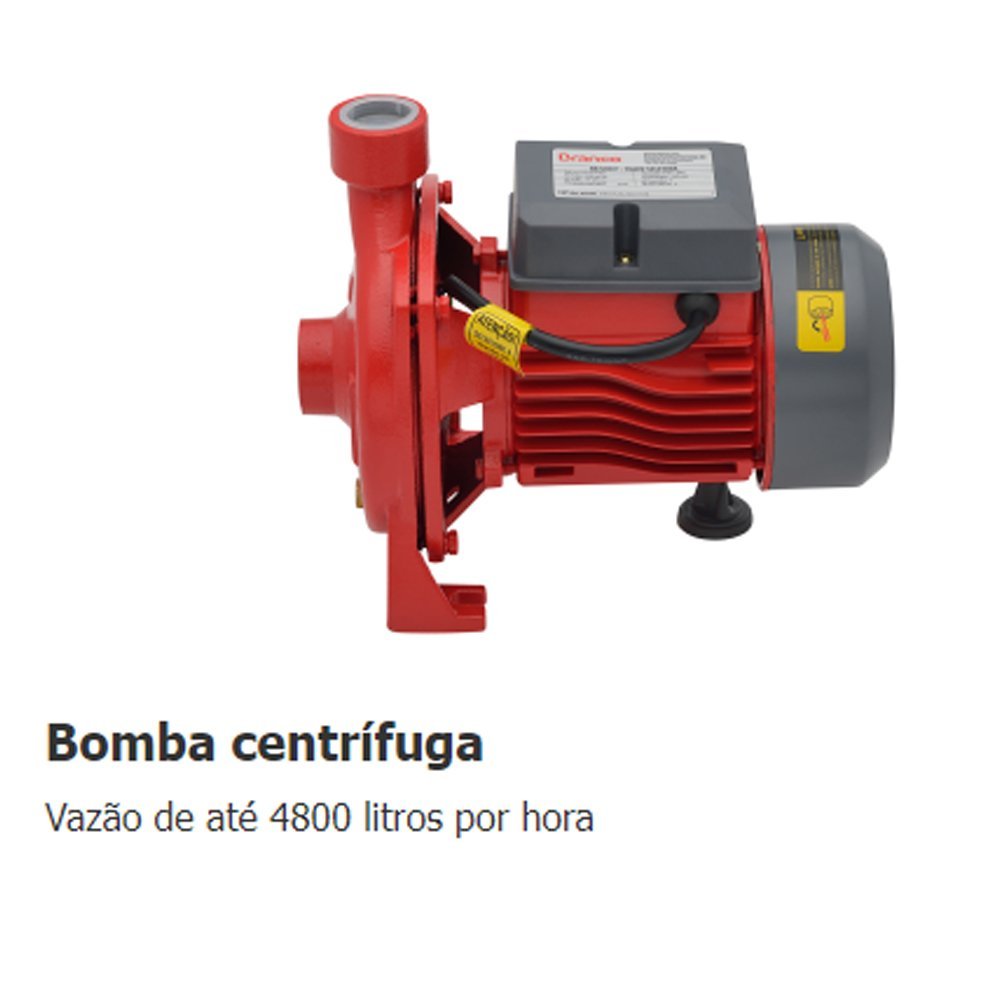 Bomba de Agua Centrifuga Eletrica Bb500c 0,5cv Bivolt Branco - 6