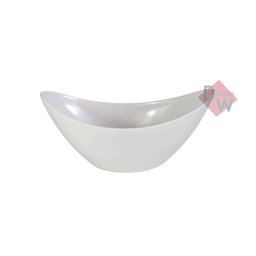 Vaso Bacia Branco de Plástico Cuia Plantas Suculentas - 1