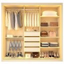 Ver imagem 5 de Guarda-Roupa Casal 3 Portas Reflecta com LED 100% MDF Royale Off White