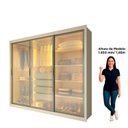 Ver imagem 6 de Guarda-Roupa Casal 3 Portas Reflecta com LED 100% MDF Royale Off White