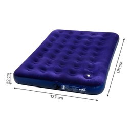 Colchão Inflável Casal com Inflador Acoplado Multiuso - Mor Cor Azul - 5