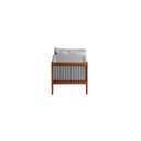 Ver imagem 4 de Poltrona Paris Corda nautica luxury linho cinza com almofadas