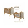 Quarto de Bebê Berço Mini Cama com Capitone Harmonia e Cômoda 1 Porta 4 Gavetas Encanto Permobili - 4