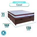 Ver imagem 3 de Conjunto Cama Box Bau Marrom Casal + Colchão Molas Ensacadas Legaccy Paropas