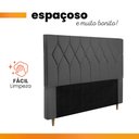 Ver imagem 5 de Cabeceira Estofada para Cama Box Casal Miami de 1,40m Suede Dobuê