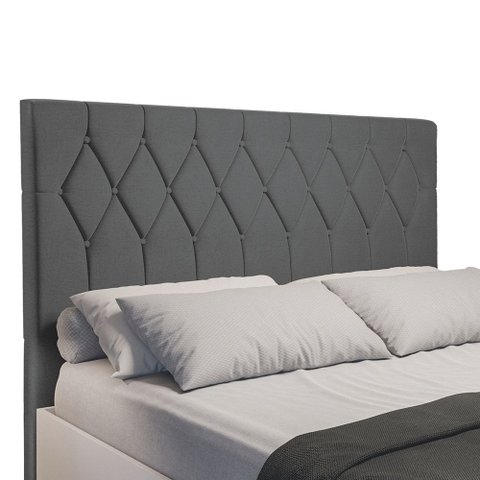 Cabeceira Estofada para Cama Box Casal Miami de 1,40m Suede Dobuê
