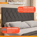 Ver imagem 4 de Cabeceira Estofada para Cama Box Casal Miami de 1,40m Suede Dobuê