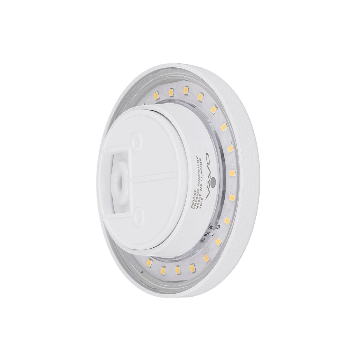 Arandela Led Mini Eclipse 3w Branco 3000k Quente Ip65 Gaya 3191 Mini Arandela Eclipse Branco Bivolt - 5