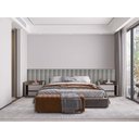 Ver imagem 1 de Cabeceira Estofada Suede Cinza para Cama Box - Módulo 20x60