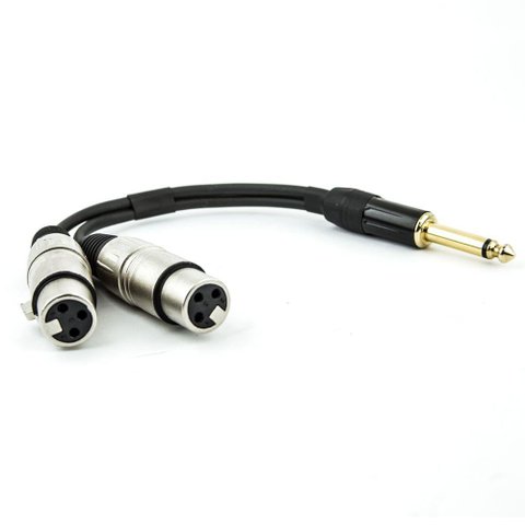 Cabo P10 para 2 Xlr Fêmea Mono - 1,8 Metro