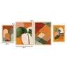 Kit 4 Quadros Decorativos Plantas Geométrico Moderno Sala - 4
