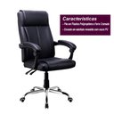 Ver imagem 5 de Cadeira de Escritório Presidente Ergonômica Apoio de Braço Estofado e Encosto Alto Reimex Cor Preta