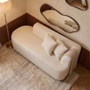 Ver imagem 7 de Sofá Orgânico Curvo Feijão Confortável Sala Estúdio Noma Bouclê Off White Vimont Moveis