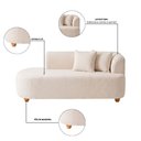 Ver imagem 6 de Sofá Orgânico Curvo Feijão Confortável Sala Estúdio Noma Bouclê Off White Vimont Moveis