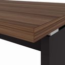 Ver imagem 6 de Mesa Escrivaninha 1,20m X 60cm Pé Painel Málaga Pr F5 Office Cor:málaga com Preto