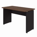 Ver imagem 4 de Mesa Escrivaninha 1,20m X 60cm Pé Painel Málaga Pr F5 Office Cor:málaga com Preto