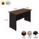 Ver imagem 2 de Mesa Escrivaninha 1,20m X 60cm Pé Painel Málaga Pr F5 Office Cor:málaga com Preto