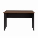 Ver imagem 5 de Mesa Escrivaninha 1,20m X 60cm Pé Painel Málaga Pr F5 Office Cor:málaga com Preto