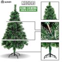 Ver imagem 3 de Árvore de Natal Pompom Verde com Neve Nevada Luxo Pequena 170 Galhos Cheia Premium Luvinco