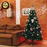 Árvore de Natal Pompom Verde com Neve Nevada Luxo Pequena 170 Galhos Cheia Premium Luvinco - 6