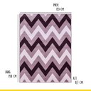 Ver imagem 5 de Tapete Retangular para Sala 133x190 Cm Reinassance Zig Zag Veludo Bege Cinza - Clicklar
