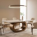 Ver imagem 2 de Mesa de Jantar Retangular Madeira Maciça 240x120cm 10 Lugares Base Orgânica Barola Ccs