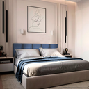 Ver imagem 2 de Kit 3 Módulos Cabeceiras de Cama Box Solteiro Estofada Modulada 90x40cm