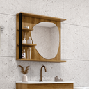 Ver imagem 1 de Armário Espelheira Banheiro Napoli 79cm 2 Prateleiras