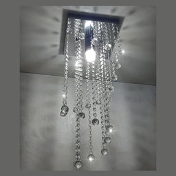 Lustre para Sala de Cristal Legítimo K9 35 Cm Altura Base Inox Soq E27 - 2