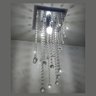 Lustre para Sala de Cristal Legítimo K9 35 Cm Altura Base Inox Soq E27 - 2