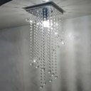 Ver imagem 4 de Lustre para Sala de Cristal Legítimo K9 55 Cm Altura Base Inox Soq E27