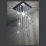Lustre para Sala de Cristal Legítimo K9 35 Cm Altura Base Inox Soq E27 - 1