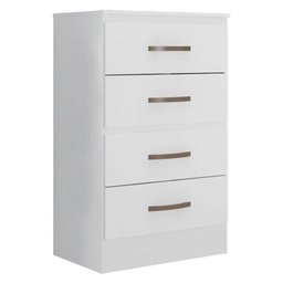 Cômoda Lite 4 Gavetas Branco Brilho - Móveis Leão - 2