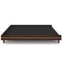 Ver imagem 3 de Cama Casal Base Box Pés Madeira 195cm Suném P05 Couríssimo Marrom - Lyam Decor