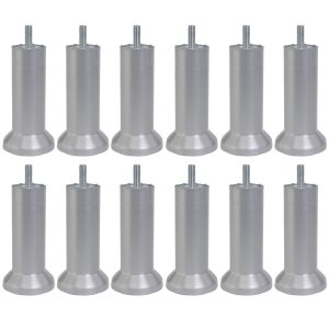 12 Pés Cama Box e Cabeceira Universal Castor Gazin Ortobom Pe de 13cm Cinza