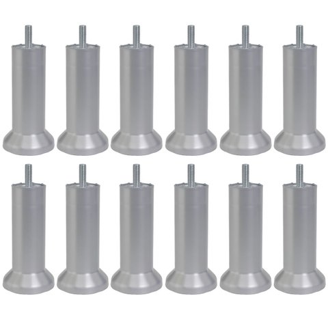 12 Pés Cama Box e Cabeceira Universal Castor Gazin Ortobom Pe de 13cm Cinza