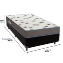 Ver imagem 3 de Cama Box Preto e Colchão Light Espuma D33 Solteiro Ortobom