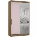 Ver imagem 1 de Guarda-roupa Modulado 134,5cm com Espelho 2 Portas de Correr 3 Gavetas Paris Luciane