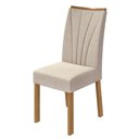 Ver imagem 2 de Kit 02 Cadeiras para Mesa de Jantar Apogeu Linho Rinzai Bege Amêndoa Clean