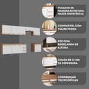Ver imagem 7 de Cozinha Modulada 300cm com Aéreo e Balcão Móveis Jóia Mercedes - Madeirada Branca