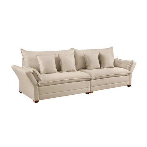 Sofá Fixo 5 Lugares M-198 2,70m Estofados Martins Creme