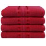 Kit 4 Toalhas de Banho Vermelha 70cm x 140cm 100% Algodão - 1