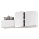 Ver imagem 1 de Kit Área de Serviço e Lavanderia com 02 Armários Aéreo 80cm e 60cm 100% MDF Branco - Abmaza Lux